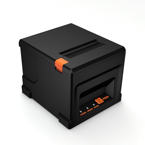 Bewinner 80-mm-Bluetooth-Belegdrucker, Mobiler Kabelloser Thermo-Belegdrucker, Tragbarer Persönlicher Rechnungsdrucker mit USB-Schnittstelle, Kompatibel mit Android (EU-Stecker)