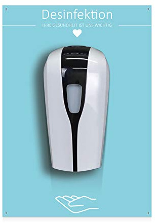 MyMAXXI | Desinfektionsmittelspender Shop Rückwand inkl. 1x Desinfektionsmittel 1000ml Sensor automatisch Wandmontage | touchless disinfection | Händedesinfektion Spender Desinfektion Hygienespender