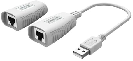 Aorwh Adaptador Ethernet USB a RJ45 Extensor de Tarjeta de Red USB 2.0 RJ45 Tarjeta de Red USB LAN RJ45 para Computadora PortáTil PC