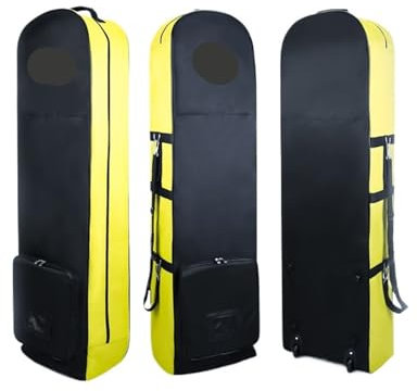 Ayztantine Golfbag Herren Golf-Airbag-Tasche mit Riemenscheibe, einlagiger Versand, Faltbare Golftasche, große Kapazität, Herren- und Damen-Golfschläger-Aufbewahrungstasche(Yellow)