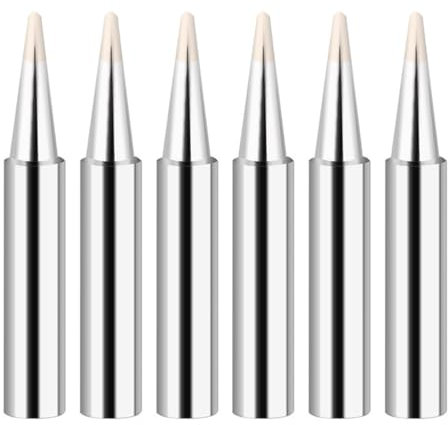 Punta per Saldatore,6 Pezzi Punte di Saldatura Affilate di Ricambio,900M-T-B Punte Di Saldatura Per Stazione Di Saldatura,Punte Del Saldatoio,Punte di Ricambio per Saldatore a Stagno per Stazione