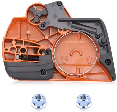 Hyceker - Tapa de freno de cadena para Husqvarna 435 135 140 440 135E 140E Jonsered CS2240 CS 2240 S Redmax GZ381 Craftsman 358381800 Tapa de freno de gas con tuercas de barra