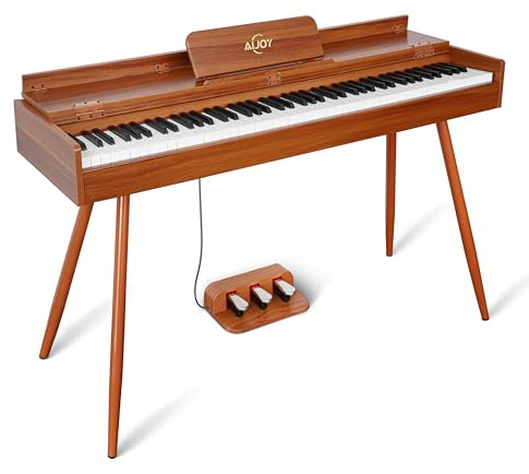 AiJoy Digital Piano with 88 Key Weighted Hammer Action Full-size Keyboard for Beginners Home Practice Electric Piano with 20Wx2 Speakers, USB MIDI, Triple Pedals, Desk Cover
