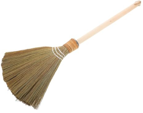 Small Whisk Broom Handmade Straw Brush for Indoor Outdoor Cleaning