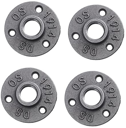 Homoyoyo 4 Piezas Brida de Hierro para Proyectos Diy para Muebles y Decoración Industrial Fijación Estable y Resistente