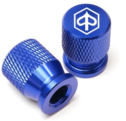 cappucci delle valvole dei pneumatici Per PIAGGIO Liberty125 MP3 500 Medley Beverly 300 ZIP50 X7 X9 Moto CNC Valvola Nucleo Tappo Bocca Aerata Pneumatici Copertura Ugello Gas(Blue)