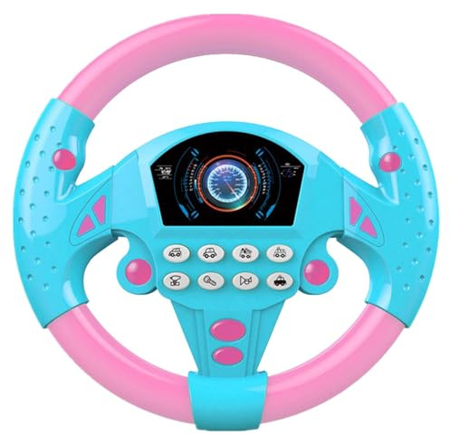 Volante Giocattolo Per Bambini, Volante Per Bambini Da Auto, Controller Di Guida Simulato Con Suoni E Luci, Volantes Giocattolo Per Seggiolino Auto, Giocattoli Sedile Di Guida Finto(B)