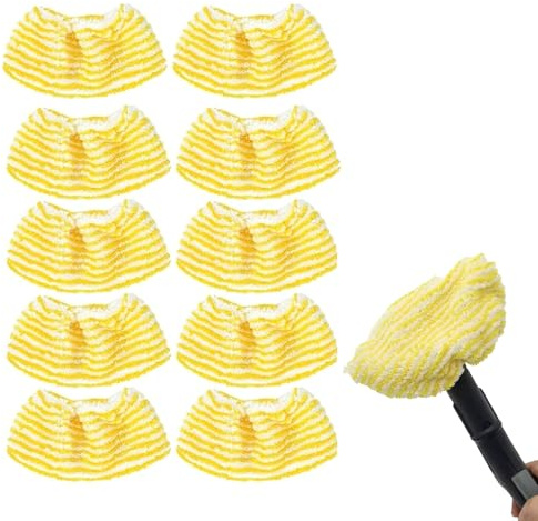 10 er Dampfreiniger Ersatzteile für Kärcher Mikrofaser Handdüse Überzugsset | für Kärcher EasyFix SC 1, SC 2, SC 3, SC 4, SC 5 Dampfreiniger Zubehör, für Schmutzaufnahme