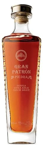 Gran Patrón Piedra Extra Añejo Premium Tequila, 100% Blue Agave, 70cl Glass Bottle, 40% ABV