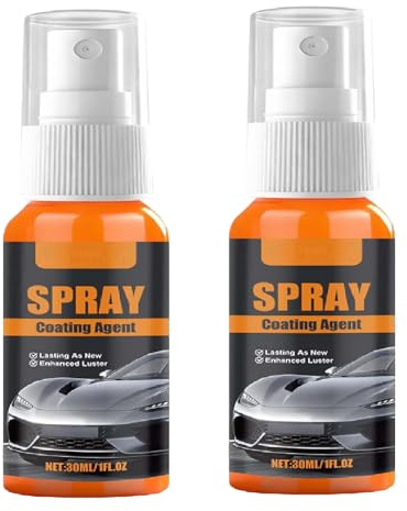 Spray agente di rivestimento ceramico idrofobico per auto, spray di rivestimento per auto a effetto rapido 3 in 1 con protezione idrofobica, sigillante per vernice e antigraffio (2PCS)