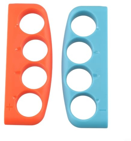 BEAZOOM Lot de 2 poignées de boxe Switch 2, poignées de manette de jeu ergonomiques avec dragonne, support ABS sécurisé, jeux de fitness, couleur personnalisée (orange bleu)