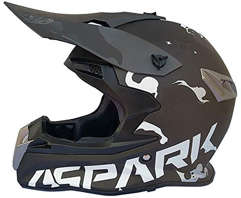 Motocross Helm Motorradhelm Cross Helme Schutzhelm für Motorrad Crossbike Off Road Enduro Sport,ECE-Zertifizierung H,M=56~57cm