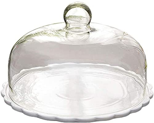 Campana Per Torta Con Piatto In Ceramica Campana Per Formaggio In Vetro Piatto Per Torta Cappuccio Torte A Cupola Cupola In Vetro Supporto Per Torta Campana Per Alimenti Coperchio