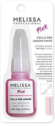 Melissa Colla Rosa per Unghie Finte - Colla Forte e Resistente per Applicazione Unghie Finte, Ideale per Ricostruzione e Decorazioni
