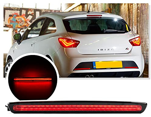 NSLUMO LED-3. Bremsleuchte für Seat Ibiza 6J 6P Leon MK2 hochgesetzte | mittlere Bremsleuchte Additional Third Brems für Seat Leon II Typ 1P Facelift 2009 2010 2011 2012 getönte Linse 6J0945097A