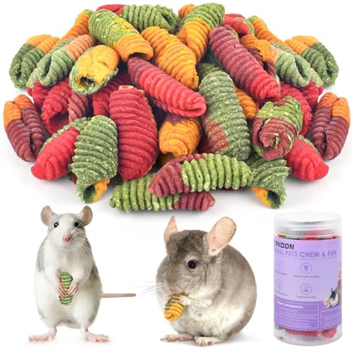 ERKOON Chinchilla Treats, Timothy Grass Chew Toys for Teeth for Rabbit Guinea Pig Gerbil Rat Dwarf Hamster (Large Size-1 Pack)