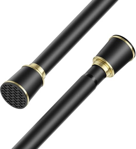GOLDION Einziehbare Duschvorhangstange ohne Bohren 110-450cm,Ø32mm Teleskopstange Gardinenstange zum Klemmen - Garderobenstange Duschstange & Kleiderstange &Gardinenstange