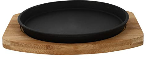 Cabilock 1satz Grillplatte Aus Gusseisen Antihaft Teppanyaki Pfanne Für Steak Gemüse Und Fisch Für Bbq Und Induktionsherde Einfache Reinigung Und Langlebig