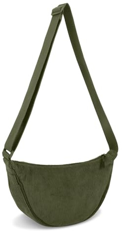 Small Nylon Crescent Crossbody Bag for Women Men Trendy,Travel Sling Bag