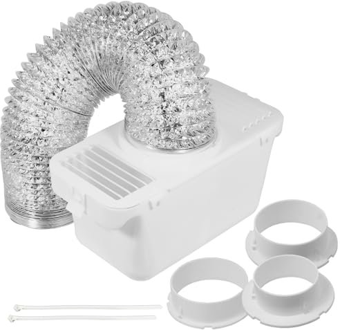 SPARES2GO Kit de condenseur de tuyau d'aération universel en aluminium avec 3 adaptateurs pour sèche-linge (1,4 m)