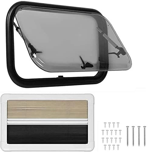 SOYPAX Fenêtre de VR pour Camping-Cars Remorques Camping-Cars 700 X 400 Mm RV Fenêtre Coulissante avec écran Pare-Soleil Double Couche Verre Acrylique,400 * 300mm