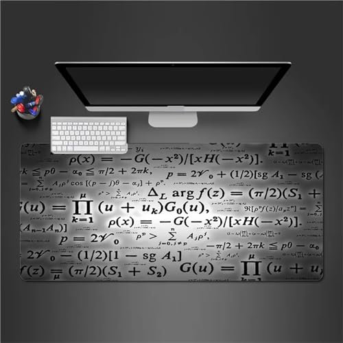 QiHon Mauspad Groß Gaming Gleichung Mousepad XXL 700x400x2mm rutschfeste Schreibtischunterlage Gaming Tastatur Matte Abwaschbar für PC Zuhause Büro