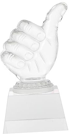 GOOHOCHY Hand-shaped Crystal Trophy Award Prize for Decor Quiz Trophy Adults Fathers Day
