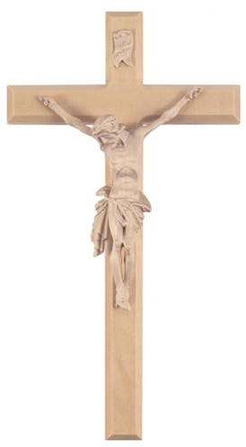 Fritz Cox Lindenkreuz nat. 25 cm mit Korpus aus Holzton