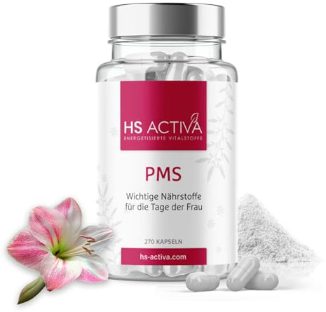 HS Activa PMS Komplex, 270 Kapseln mit Magnesium, Eisen, Vitamin B12 & Zink
