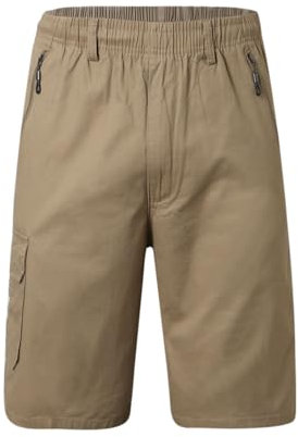 SRZYMJ Kurze Herren Hosen Größe 8XL Baggy Shorts Stoffhose Stretch Slim Fit Kurze Jeanshose Leichte Jogginghose Sommer Angelbekleidung Wasserdicht Thermo Schlupfhose Light Gelb Stoffhose Weit XXL