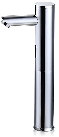 Automatischer Sensor Wasserhahn Infrarot Sensor Wasserhahn Höhe 20 cm Messing Automatik Infrarot Sensor Kaltwasser Handwaschbecken, Badarmaturen Waschtischarmatur für Küchen, Badezimmer und Toiletten