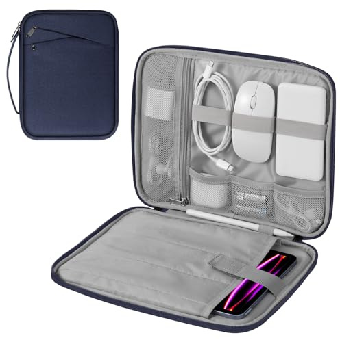 MoKo Housse de Transport pour Tablette 13 avec Poignée, Sac de Protection Rembourré pour 13 iPad Air M4 2026, MacBook Neo (A18 Pro), 13 iPad Pro M5, Galaxy Tab S9/S8 Plus 12.4, Indigo