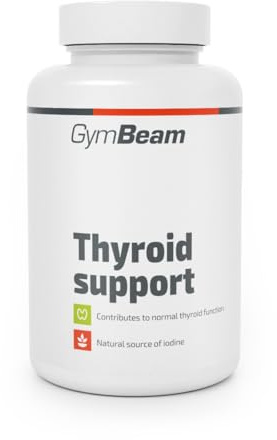 GymBeam Thyroid Support - Supplement mit Jod, Selenm Ashwagandha, L-Carnitin, L-Tyrosin und Blasentang, Unterstützung der Schilddrüsenfunktion, antioxidative Wirkung, 90 Kapseln