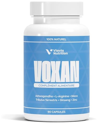 VOXAN - Complexe pour homme - Haute concentration et naturel - Plus de force, d'énergie et d'endurance - 90 capsules - Avec ginseng, ashwagandha, maca, tribulus terrestris, zinc, sélénium et arginine