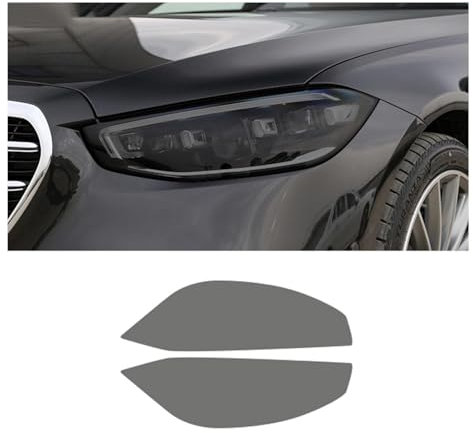 YLWDKORR Pellicola Protettiva fari Auto per Merc&edes B&Enz Classe S W223 2021-2024 Pellicola fari Auto, Luce Anteriore, Trasparente, annerito, Adesivo Protettivo Esterno