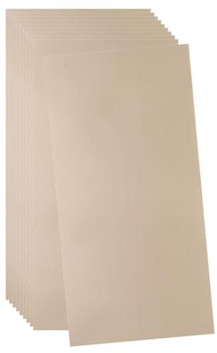 sourcing map Lot de 10 panneaux muraux à décoller et à coller - 60 x 30 cm - Toucher peau (couverture de 1,8 m²) - Carreaux de marbre adhésifs - Beige clair