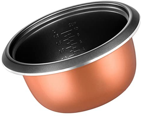 Uonlytech Olla Arrocera Antiadherente Interior de Aluminio para Cocina Eléctrica Revestimiento Antiadherente Ligera y Práctica Compatible Olla Arrocera 1.2L Diseño