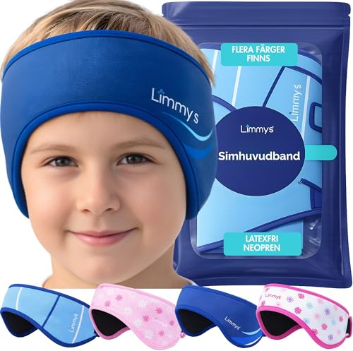 Limmys Swimming Headband for Kids & Adults – Doctor-Inspired Ear Protection, Reinforced Elastic Neoprene Band, Latex-Free Child-Safe Materials, Non-Slip Comfort, Holds Earplugs Securely