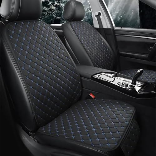 SGLEULRC Linen Car Seat Covers for Ford Ranger 2010 2011, Full Set Four Seasons Anti-Slip Seat Breathable Soft Seat Covers with Backrest Protector Seat Cushion Accessories,Black-Blue