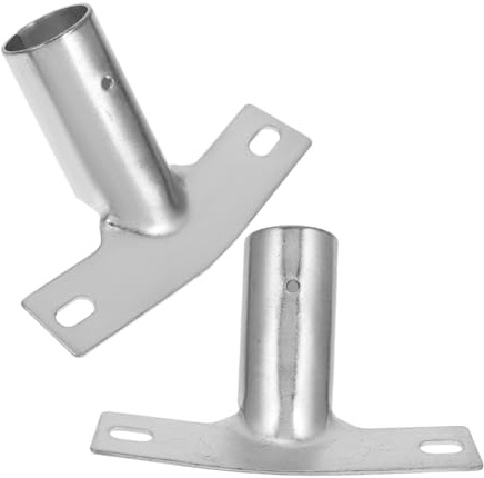 ARTSEWPLY 2pcs Broom Handle Bracket with Threaded Adapters and Mounting Brackets Iron Connector for Broom and Mop Connection Cleaning Tools