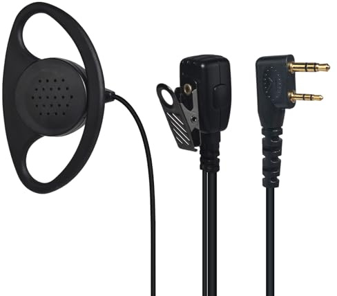 YNIBST Funkgerät D-förmiges Headset Kompatibel mit Baofeng Kenwood | für UV-5R, UV-82, BF-888S, Kopfhörer mit PTT-Mikrofon für Funkgeräte