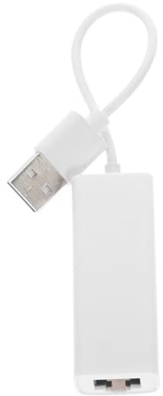 Adattatore di Rete USB 2.0 Ethernet Rj-45 Abs Bianco 10/100mbps | Connettore di Rete per Computer, senza Driver, Piastra Termica Integrata, Trasmissione Stabile