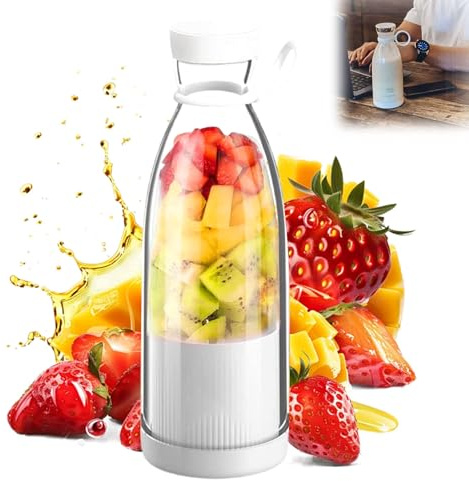 Portable Blender, Mini Blender for Juice, Juice Shakes, Smoothie, 3500ml Portable Juicer Blender Bottle, Rechargeable Battery, For Home Sports Outdoors Travel (white)