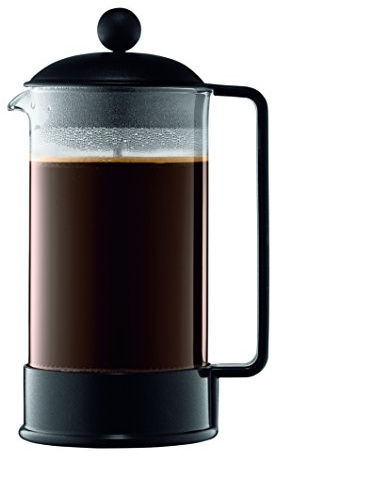 Bodum Brazil French Press Coffee Maker, 34 Ounce, 1 Liter, (8 Cup), Black