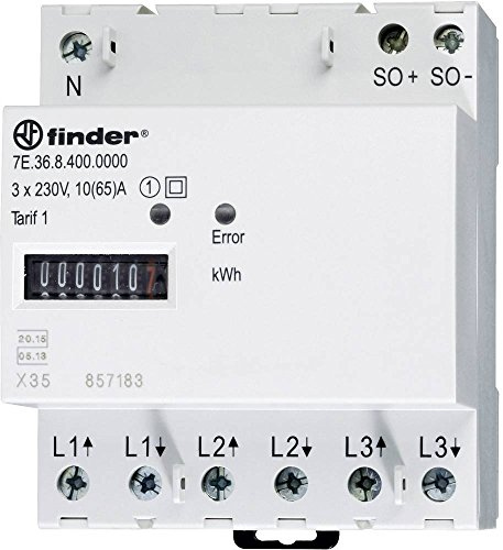Finder Drehstromzähler 3 Phasen, 1 Stück, 7E.36.8.400.0010