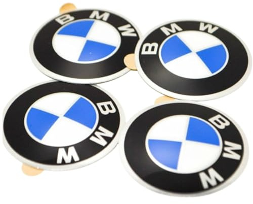 Felgendeckel-Aufkleber, Original-Produkt, BMW-Emblem, 70 mm, 4 Stück