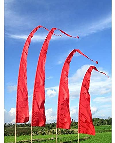 Bali-Fahne, Polyester, rot, 6 Meter