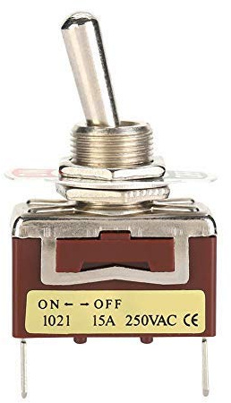 5 Stücke Metall-Kippschalter 2 Position On Off 15A 250V Quick Pins Mit 12mm Befestigungsloch Für Automobil Haushaltsgerät Industriesteuerung