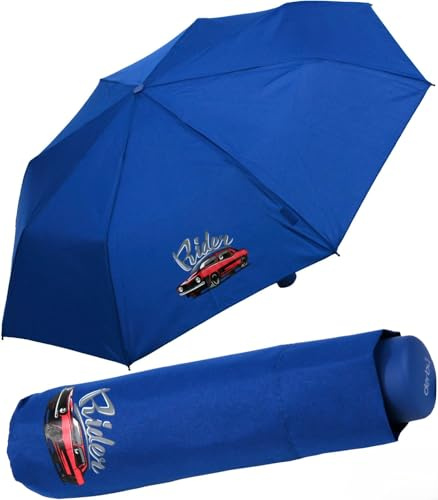 derby Kinderschirm Jungen Mini Taschenschirm light Kids blau - cars rider