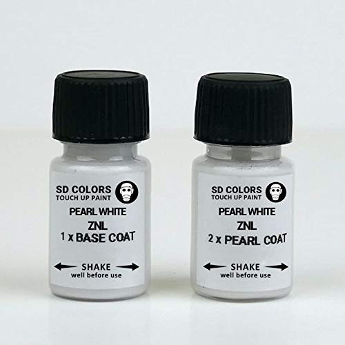 SD COLORS Kit di riparazione penna per ritocco ZNL, 15 ML, colore bianco perlato (Just Paint)
